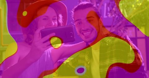 Friends Relaxing and Taking Selfie at Home