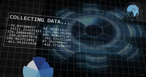 Digital Data Processing with Global Connections and Statistics - Download Free Stock Images Pikwizard.com
