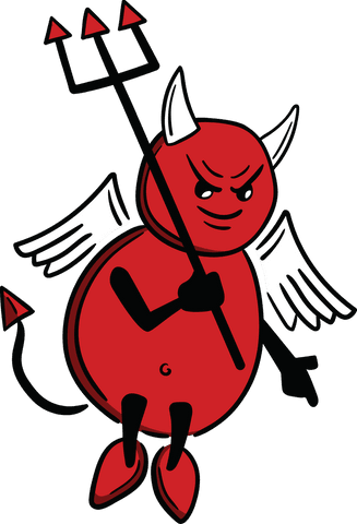 transparent devil cartoon with trident on white background - Download Free Stock Videos Pikwizard.com