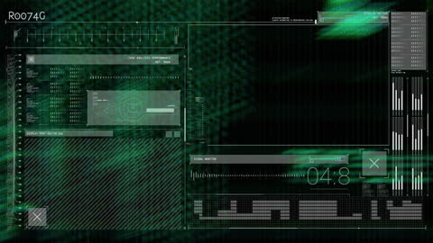 Futuristic Data Dashboard in Digital Interface Design