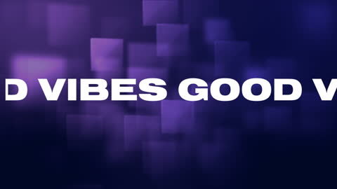 Good Vibes Text on Abstract Blue Light Background