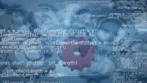Data Processing Animation with Security Concept Ensemble