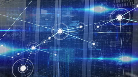 Digital Network with Virtual Connections Overlay on Data Servers