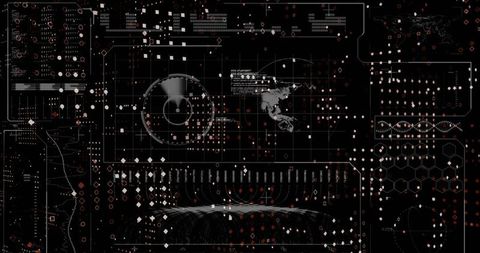 futuristic digital dashboard with circular radar interface - Download Free Stock Images Pikwizard.com