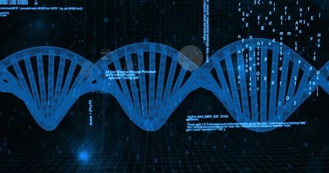 Pulsing Holographic DNA Double Helix Over Virtual Grid with Streaming Code and Data