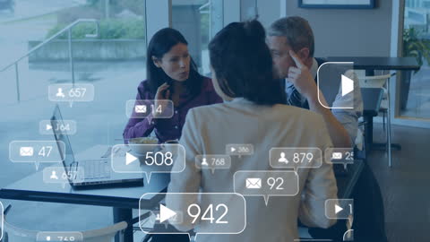 Social Media in Business Digital Marketing Concept