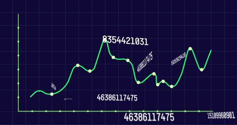 Analyzing Data Trends on Digital Graph Interface - Download Free Stock Images Pikwizard.com