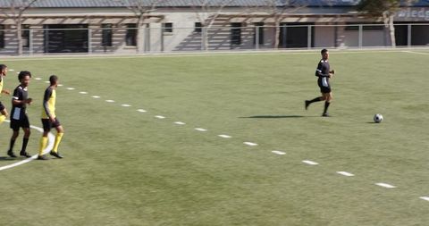 Soccer Players Practicing on AstroTurf Field