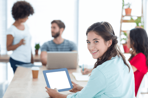 Confident Businesswoman with Tablet in Transparent Meeting Room - Download Free Stock Videos Pikwizard.com