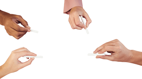 hands holding chalks in collaborative transparent display - Download Free Stock Videos Pikwizard.com