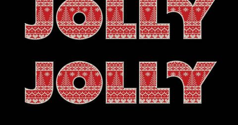 Festive Jolly Text with Holiday Pattern on Black Background - Download Free Stock Images Pikwizard.com