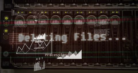 Digital data processing over server room technology concept