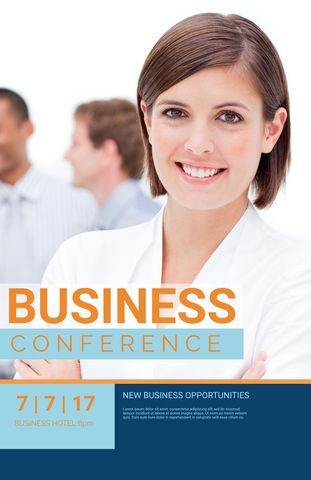 Confident Businesswoman at Professional Conference - Download Free Stock Templates Pikwizard.com