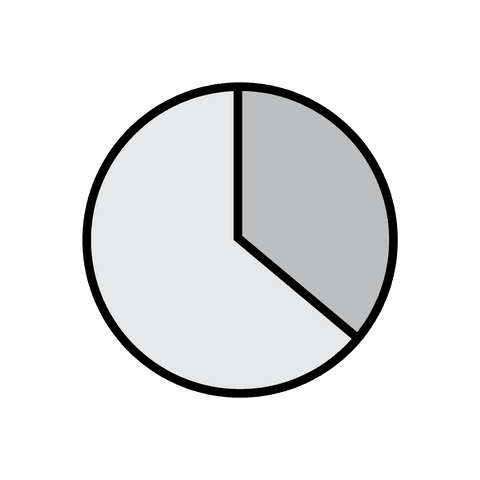 grey pie chart with black outline on transparent background - Download Free Stock Videos Pikwizard.com