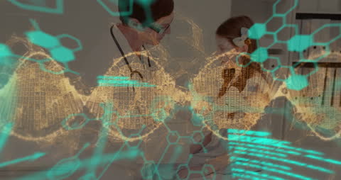 Animated DNA Strand and Data Overloading on Healthcare Scene