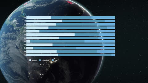 Animated Data Visualization Over Globe