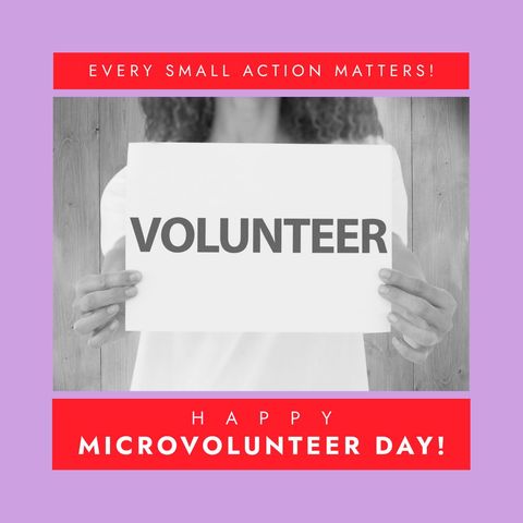 microvolunteer day awareness with volunteer sign - Download Free Stock Templates Pikwizard.com