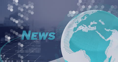 Digital News Concept with Globe and Interface