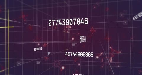 Futuristic Data Visualization with Network Grids and Nodes