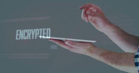 Futuristic Digital Security Concept with Virtual Reality