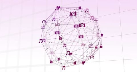 Abstract Globe Network with Digital Icons and Connectivity - Download Free Stock Images Pikwizard.com