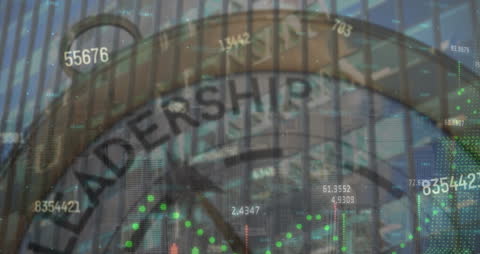 Financial Data Processing and Leadership Concept