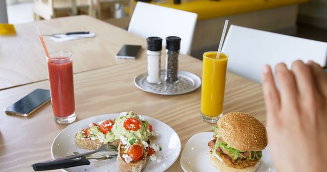 Healthy Breakfast with Smoothies and Sandwiches on Table - Download Free Stock Images Pikwizard.com