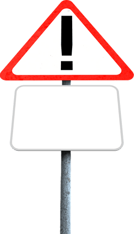 red warning triangular road sign transparent background - Download Free Stock Videos Pikwizard.com