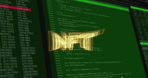 Digital NFT Concept with Data Processing Screens - Download Free Stock Images Pikwizard.com