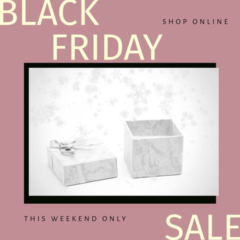 Black Friday Sale Promotion with Gift Box on Pink Background - Download Free Stock Templates Pikwizard.com