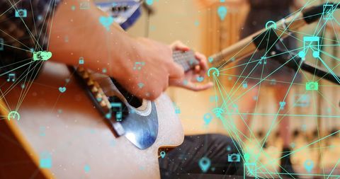 Digital Connections in Music World with Guitarist