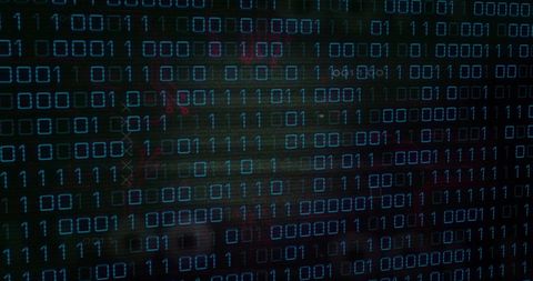 Binary Code with Red and Blue Hues on Dark Background - Download Free Stock Images Pikwizard.com