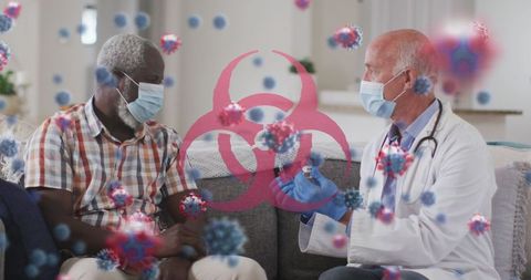 Elderly Patient Receiving COVID-19 Vaccination from Doctor