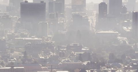 Hazy Urban Skyline Symbolizing Uncertainty and Challenges - Download Free Stock Images Pikwizard.com