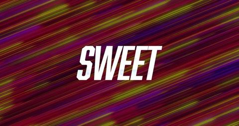Vibrant typography with diagonal streaks