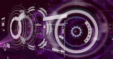 Futuristic Digital Data Processing Interface with Holographic Elements - Download Free Stock Images Pikwizard.com