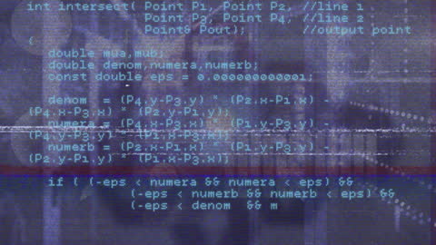 Glitchy Code Overlay with Data Processing Theme