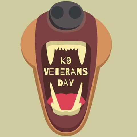 k9 veterans day text in stylized dog mouth design - Download Free Stock Templates Pikwizard.com