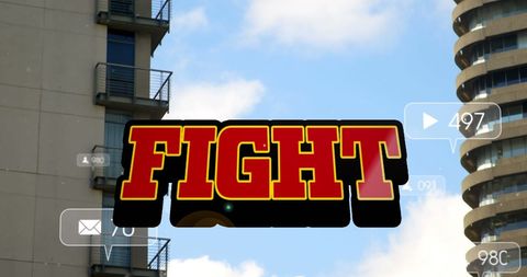 Fight Text and Social Media Notifications Over Cityscape