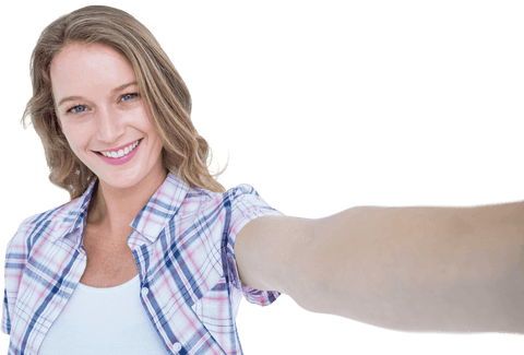 transparent smiling woman taking a selfie outdoors - Download Free Stock Videos Pikwizard.com