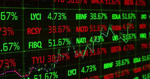 Dynamic Stock Market Graph on Digital Grid Background - Download Free Stock Images Pikwizard.com