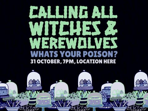 Halloween Invitation Spooky Creatures Theme with Graveyard Elements - Download Free Stock Templates Pikwizard.com