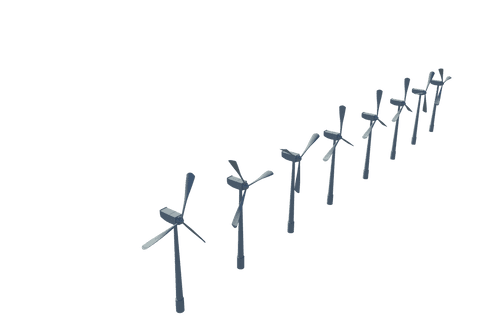 transparent line of stylized windmills creating abstract patterns - Download Free Stock Videos Pikwizard.com