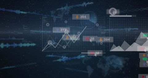 Digital Data Analysis with Rising Trend Charts and Metrics - Download Free Stock Images Pikwizard.com