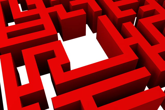 Red 3D Maze Illustration on Transparent Background - Download Free Stock Videos Pikwizard.com