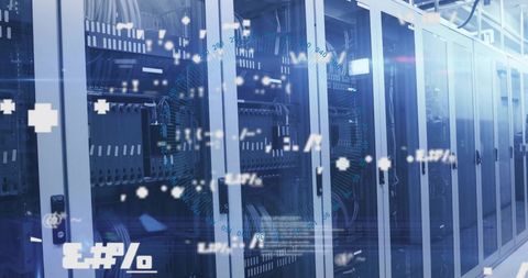 Digital Data Processing over Computer Servers in Data Center - Download Free Stock Images Pikwizard.com