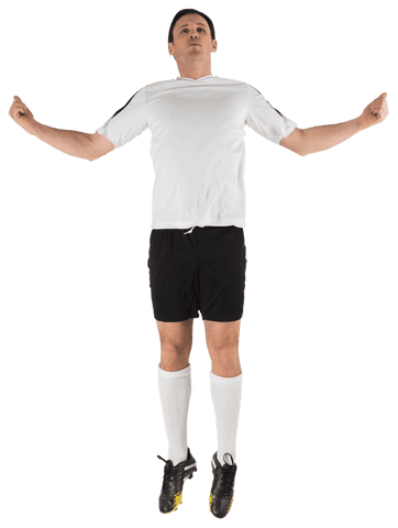 Athletic Football Player Jumping in Motion Isolated on Transparent Background - Download Free Stock Videos Pikwizard.com