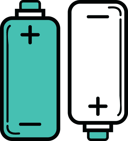 blue and white battery icons on transparent background - Download Free Stock Videos Pikwizard.com