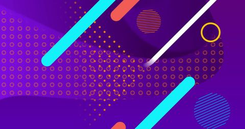 Colorful Geometric Abstract on Vibrant Purple Background - Download Free Stock Images Pikwizard.com