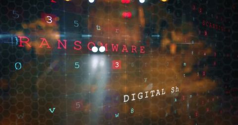 Cybersecurity Concept with Ransomware Warning Overlay - Download Free Stock Images Pikwizard.com